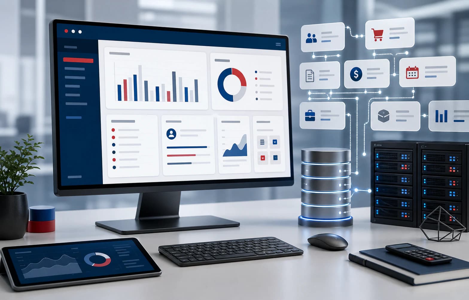 Logiciels de gestion d'entreprise et bases de données sécurisées